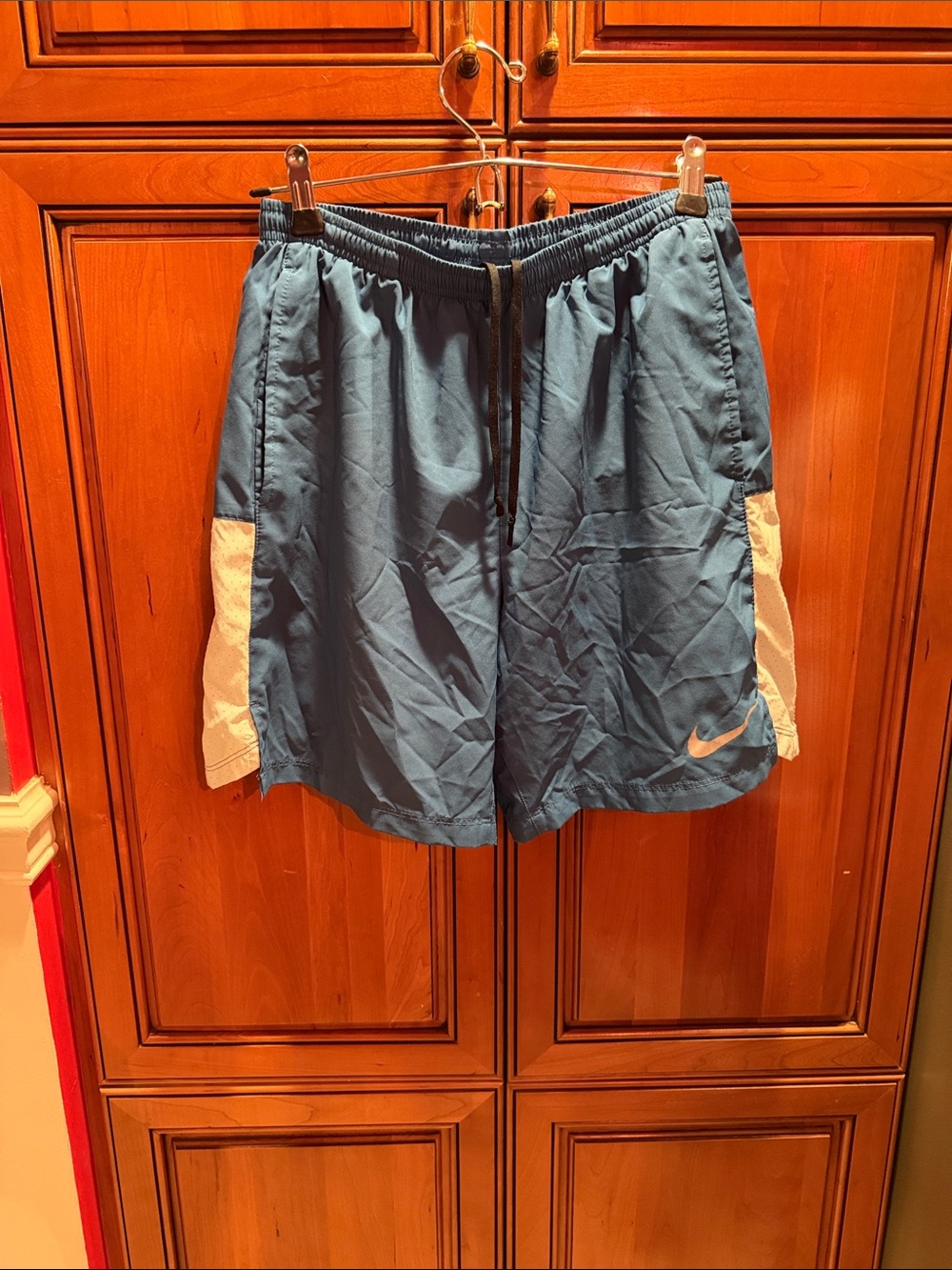 Nike Men’s Teal Athletic Shorts with White Panels